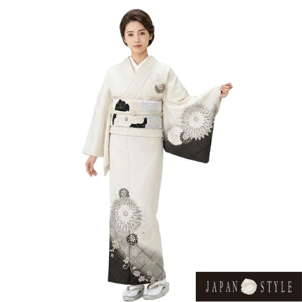 着物レンタル｜訪問着｜Japanstyle｜白地・クスミカラー｜高級品