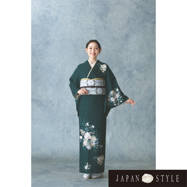 訪問着レンタル｜2024｜Japanstyle｜暗い緑地