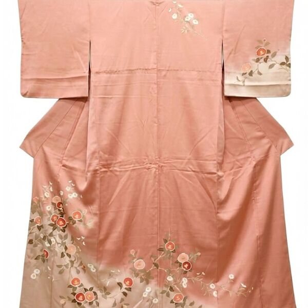 訪問着｜正絹｜金彩色・椿・暈し染め