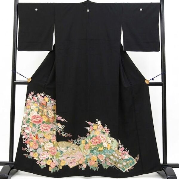 黒留袖レンタル｜正絹｜京友禅・作家物・花文様