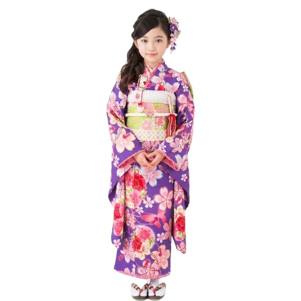 七歳｜乙葉｜ブランド｜桜小紋花柄