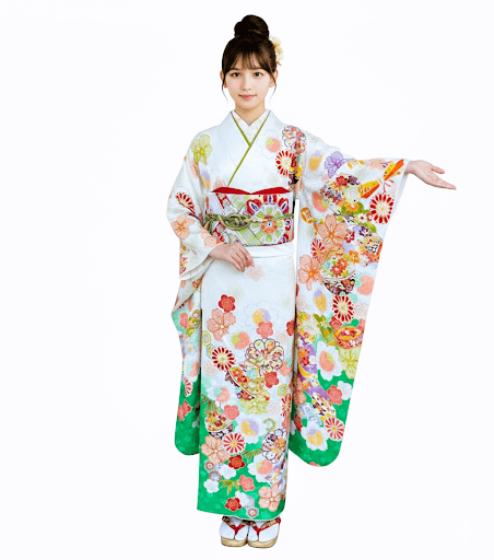 振袖｜正絹・オフホワイト｜金彩No.800-101