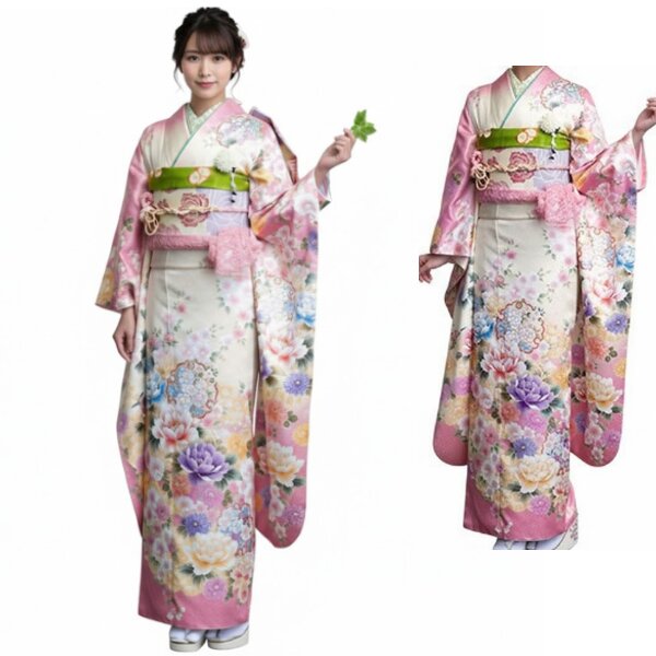 振袖｜flicure 淡いクリームピンク暈し