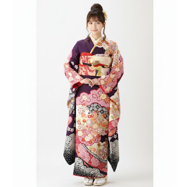 訪問着レンタル｜正絹｜正絹｜桂由美｜吉祥文様・雪輪・金彩・暈し染め