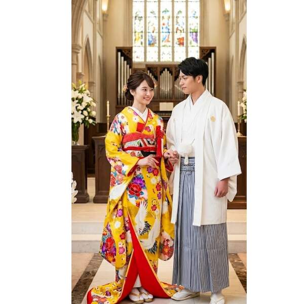 お引きずり大振袖レンタル|黄色